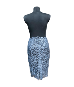 Namočena Midi krilo udobno elegantno bela cvetlična velikost XS