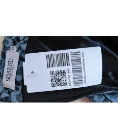 Namočena Midi krilo udobno elegantno bela cvetlična velikost XS