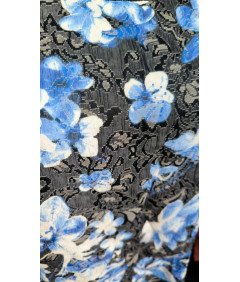 ESPRIT ženska majica z dolgimi rokavi udobna črna z modrimi cvetovi velikost 38