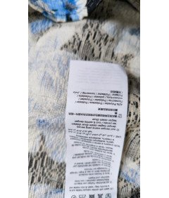 ESPRIT ženska majica z dolgimi rokavi udobna črna z modrimi cvetovi velikost 38