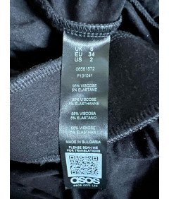 asos Kombinezon Bez Rękawów Lekki Wygodny Wytrzymały Czarny Rozmiar 34
