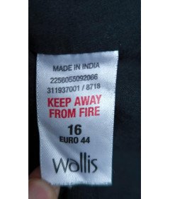Wallis Spódnica Midi Wygodna Stylowa Elegancka Czarna w Kwiaty Rozmiar 44