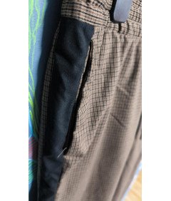 MONKI Spodnie Męskie Wygodne Stylowe Eleganckie w Kratkę Brązowe XS