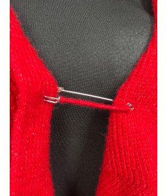 ESPRIT Kardigan Damski Ciepły Wygodny Elegancki Czerwony Rozmiar XL