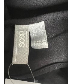 asos Kombinezon Bez Rękawów Lekki z Głębokim Dekoltem Czarny Rozmiar 36