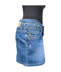 ESPRIT Spódnica Mini Stylowa Jeansowa Dżinsowa Wytrzymała Niebieskie Rozmiar 36