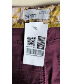 ESPRIT Spódnica Midi Wygodna Elegancka Stylowa Bordowa Rozmiar 40