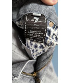 7 for all mankind Moške udobne hlače iz džinsa Siva 27