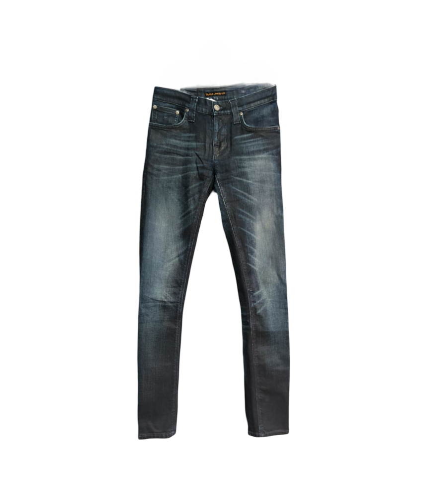 Nudie ženske udobno Denim hlače elegantno mornarsko modra velikost 26/32