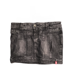 ESPRIT Mini kratka džins krilo črna velikost 34