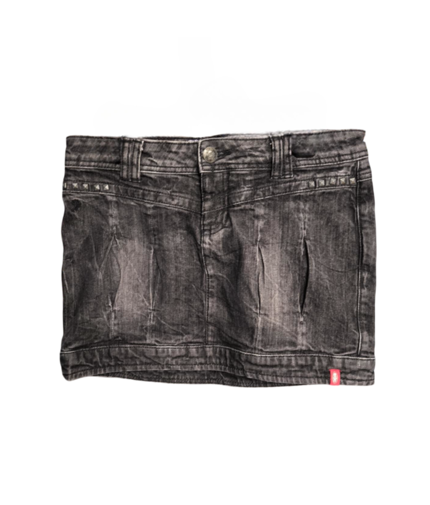 ESPRIT Spódnica Mini Krótka Jeansowa Dżinsowa Czarna Rozmiar 34