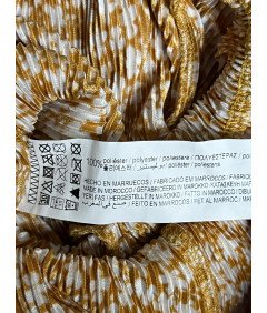 Pull&Bear Kombinezon na Krótki Rękaw Wygodny Żółty w Białe Kwiatki Rozmiar S