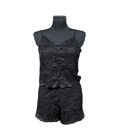 Samo brez rokavov kratke hlače obleka lahka udobna črna velikost S