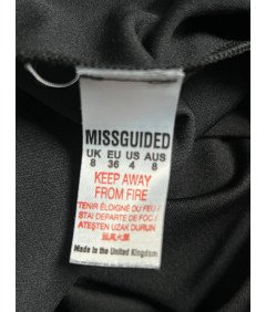 MISSGUIDED Kombinezon Damski Elegancki z Jednym Rękawem Czarny 36