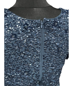 Lace & Beads Kombinezon z Krótkimi Spodenkami Krótki Rękaw Granatowy Rozmiar 36