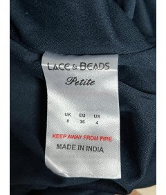 Lace & Beads Kombinezon z Krótkimi Spodenkami Krótki Rękaw Granatowy Rozmiar 36