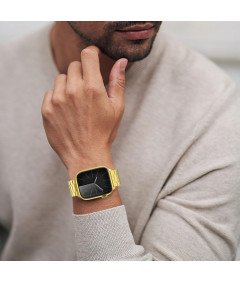 Trak za Apple Watch Steel nastavljiv 42-49 mm črno zlato 2 kosa