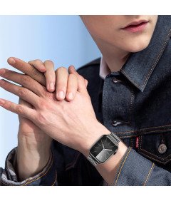 Trak za Apple Watch Steel nastavljiv 42-49 mm črno zlato 2 kosa