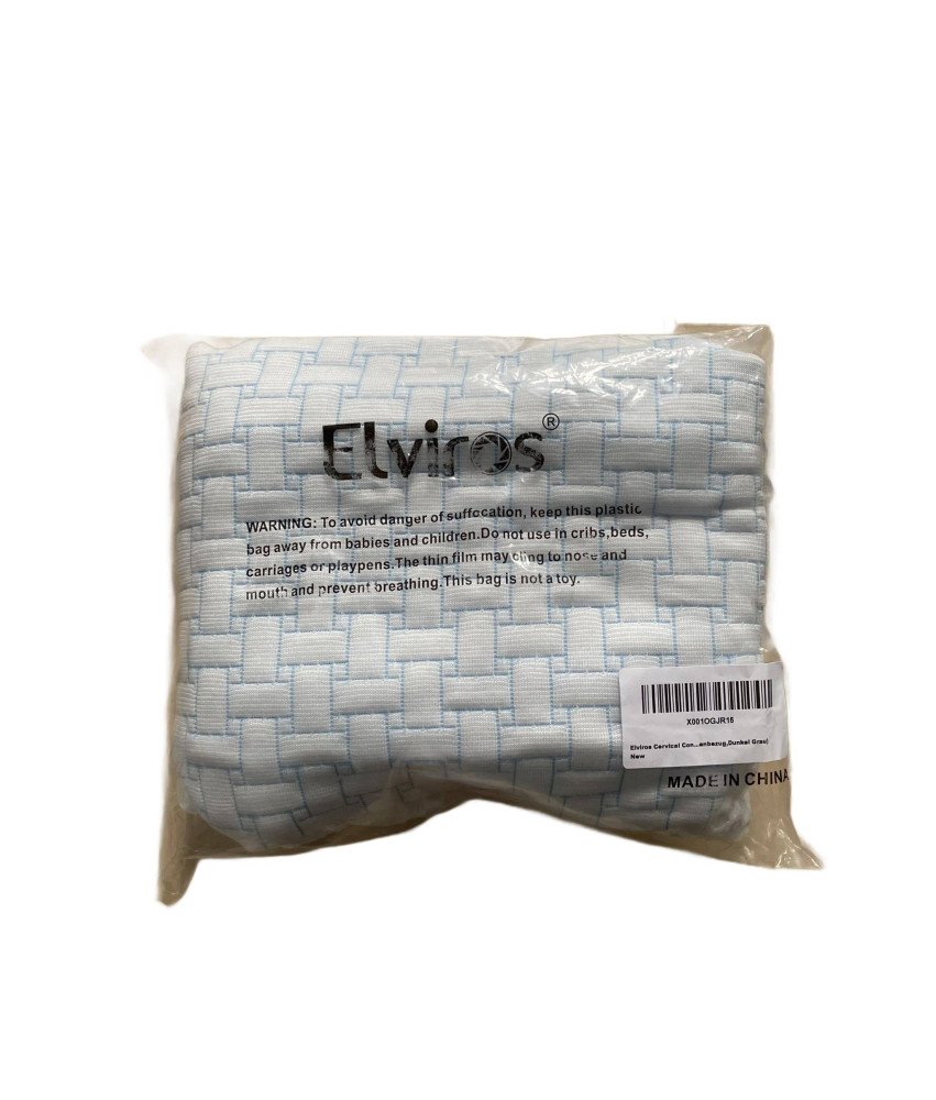 Elviros Poszewka na Poduszkę z Pamięcią Kształtu  64 x 38 cm - Biała