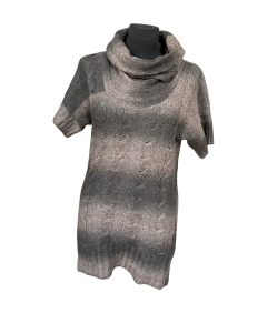 Garcia Sweter Damski Stylowy z Kołnierzem Wygodny Ciepły Brązowy Rozmiar L