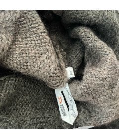 Garcia Sweter Damski Stylowy z Kołnierzem Wygodny Ciepły Brązowy Rozmiar L