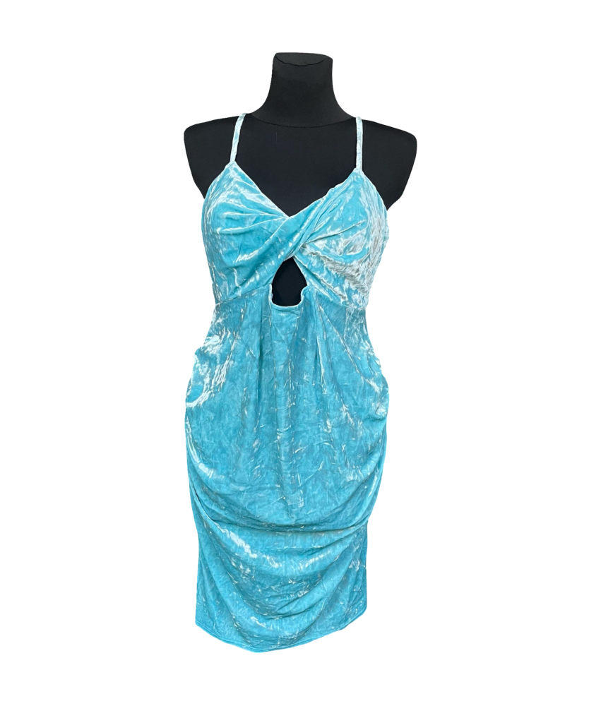 asos Sukienka Przed Kolano Krótka Elegancka Wygodna Niebieska Rozmiar 42