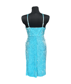 asos Sukienka Przed Kolano Krótka Elegancka Wygodna Niebieska Rozmiar 42