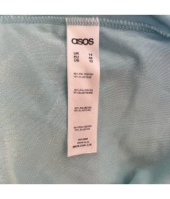 asos Sukienka Przed Kolano Krótka Elegancka Wygodna Niebieska Rozmiar 42