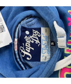 Superdry Bluza Damska z Kapturem Ciepła Wygodna Niebieski Rozmiar S