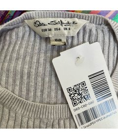 Miss Selfridge Sweter Damski Stylowy Elegancki Wygodny Ciepły Biały Rozmiar 36