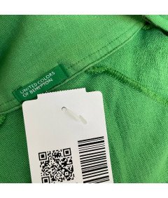 United Colors of Benetton Bluza Rozpinana Bez Kaptura Damska Zielona Rozmiar M