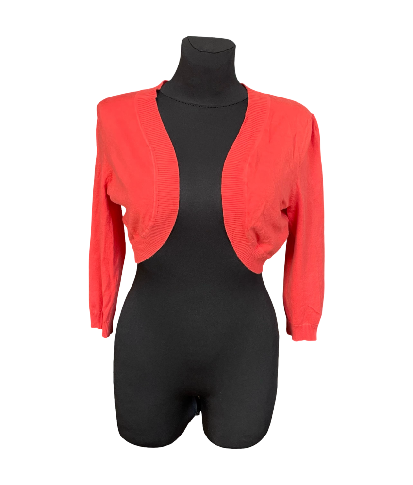 MONSOON Kardigan Damski Ciepły Wygodny Stylowy Czerwony Rozmiar M