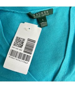 Ralph Lauren Kardigan Damski Ciepły Wygodny z Guzikami Niebieski Rozmiar S