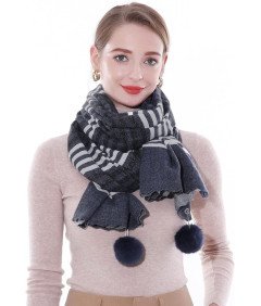 SWAT PANY Damski Szal Pashmina, Suknia Wieczorowa - Granatowy