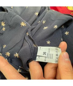 Sessùn Spódnica Midi Wygodna Stylowa Granatowa Rozmiar 36