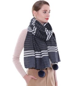 SWAT PANY Damski Szal Pashmina, Suknia Wieczorowa - Granatowy