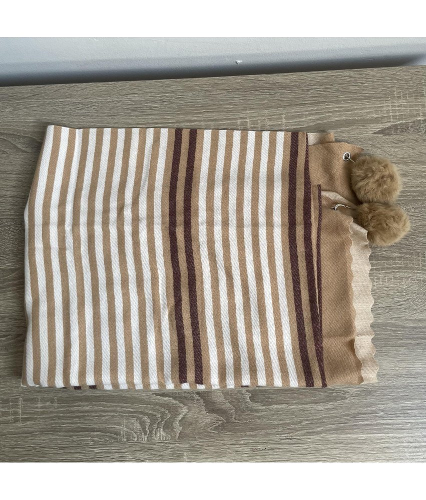 SWAT PANY Damski Szal Pashmina, Suknia Wieczorowa - Brązowo-Biały