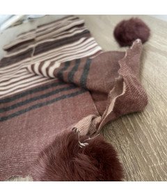 SWAT PANY Damski Szal Pashmina, Suknia Wieczorowa - Brązowy