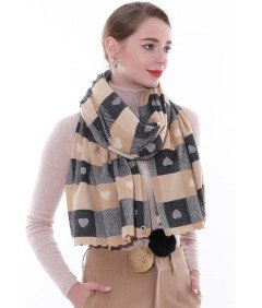 SWAT PANY Damski Szal Pashmina, Suknia Wieczorowa - Brązowy w Serca