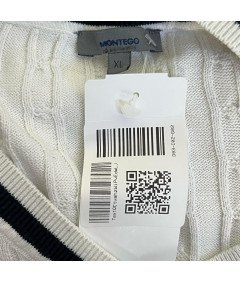 Montego Sweter Damski Stylowy Wygodny Ciepły Biały Rozmiar XL