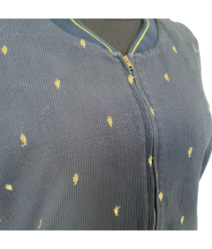 ICHI ženske odpeta jopica udobno Zip toplo mornarsko modra velikost L