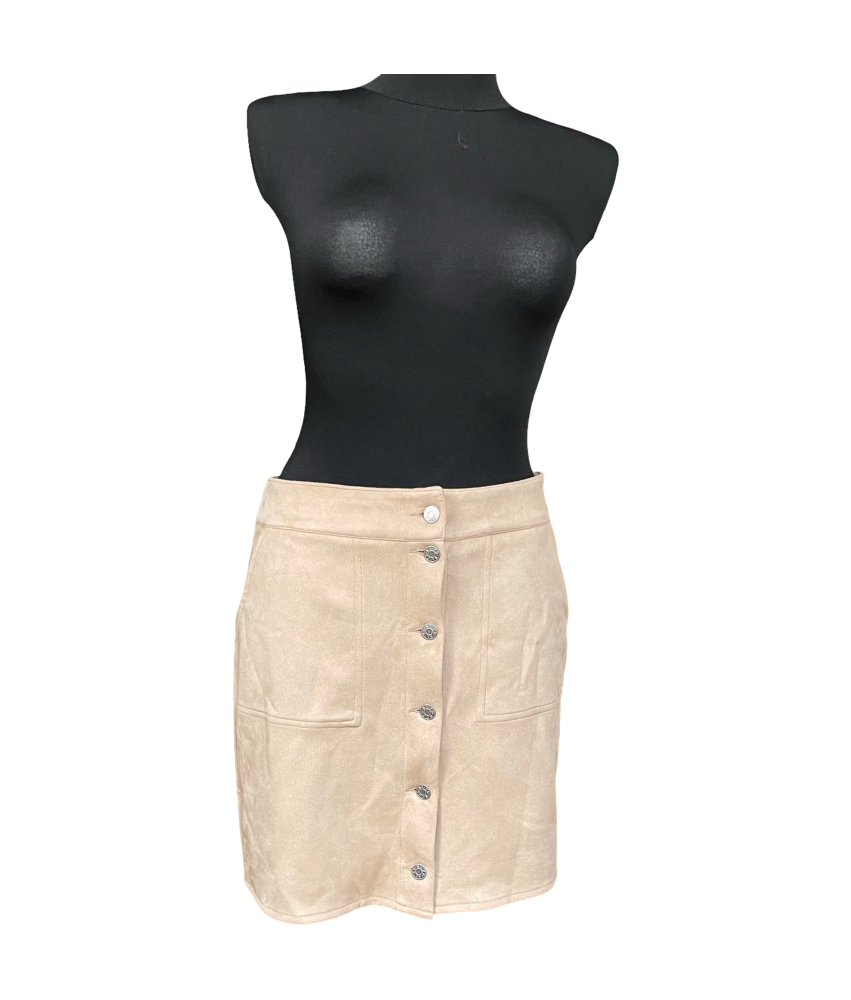 NA-KD Spódnica Midi Wygodna Stylowa Elegancka Beżowa Rozmiar 38