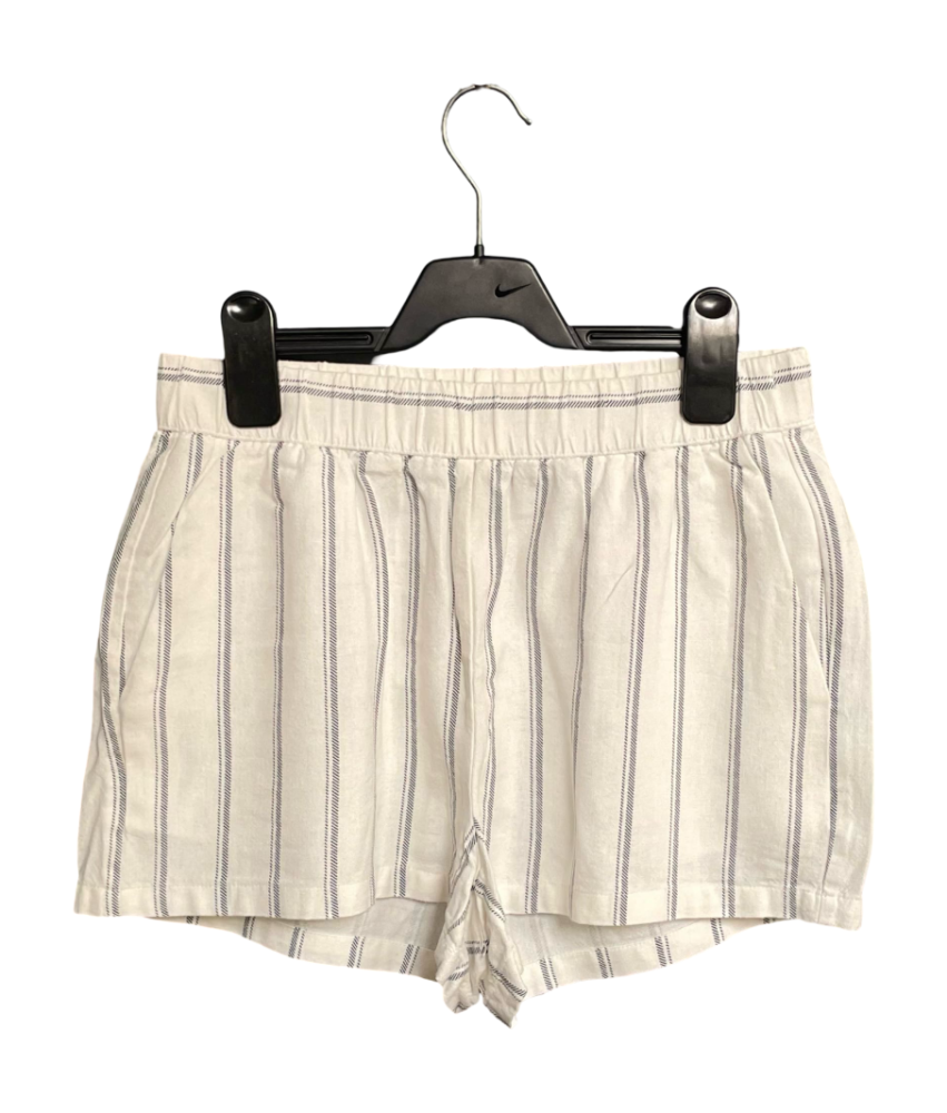 Vero Moda ženske kratke kratke hlače udobno elegantno bela črtasta velikost S