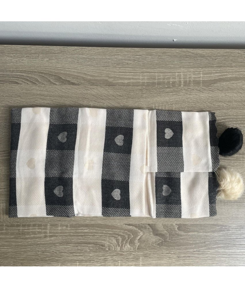 SWAT PANY Damski Szal Pashmina, Kremowy w Serca
