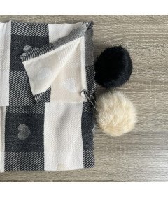 SWAT PANY Damski Szal Pashmina, Kremowy w Serca