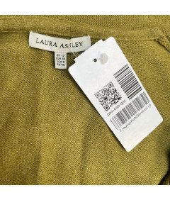 Laura Ashley Kardigan Damski Ciepły Wygodny Stylowy Żółty Rozmiar 38