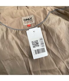 only Płaszcz Damski Krótki Stylowy Elegancki Wygodny Biały Rozmiar S