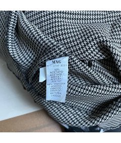 MNG Spódnica Midi Wygodna Stylowa Wytrzymała Czarno Biała Rozmiar 40