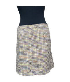 24COLOURS Spódnica Midi Wygodna Stylowa Elegancka Żółta w Kratkę Rozmiar L