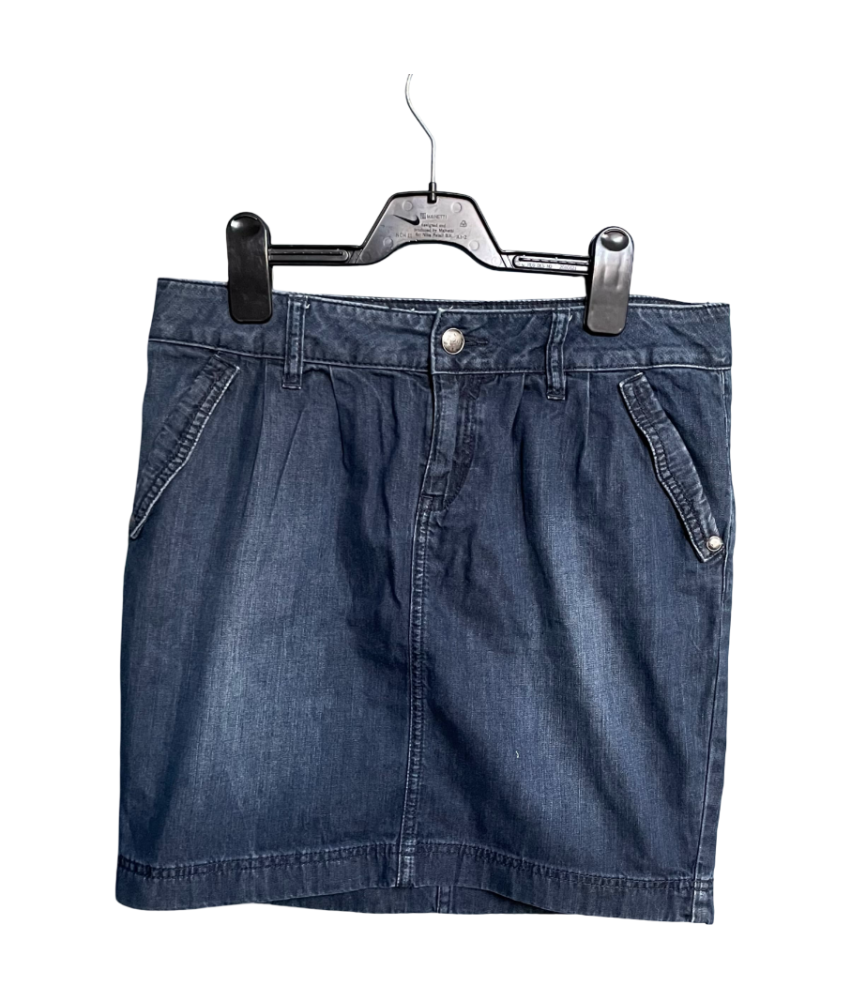 ESPRIT Midi udobno elegantno džins krilo mornarsko modra velikost 29